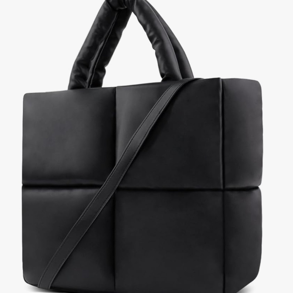 Puffer Tote Bag for Women,Large Puffer Tote Bag,Quilted Crossbody Bag for Women